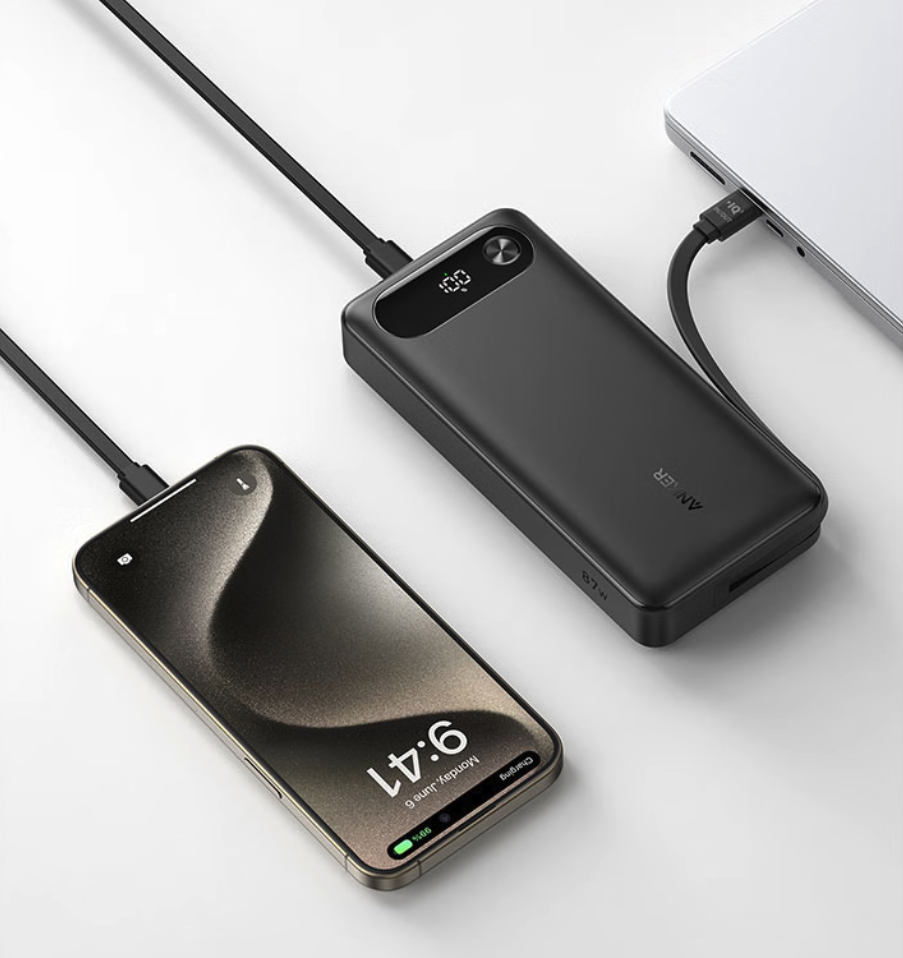 安克新款87W自带线移动电源上架 20000mAh容量首发价169元